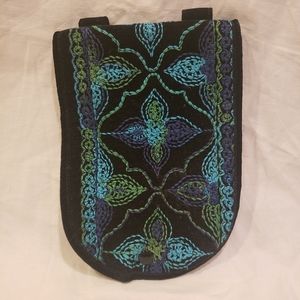 Embroidered hippie belt satchel